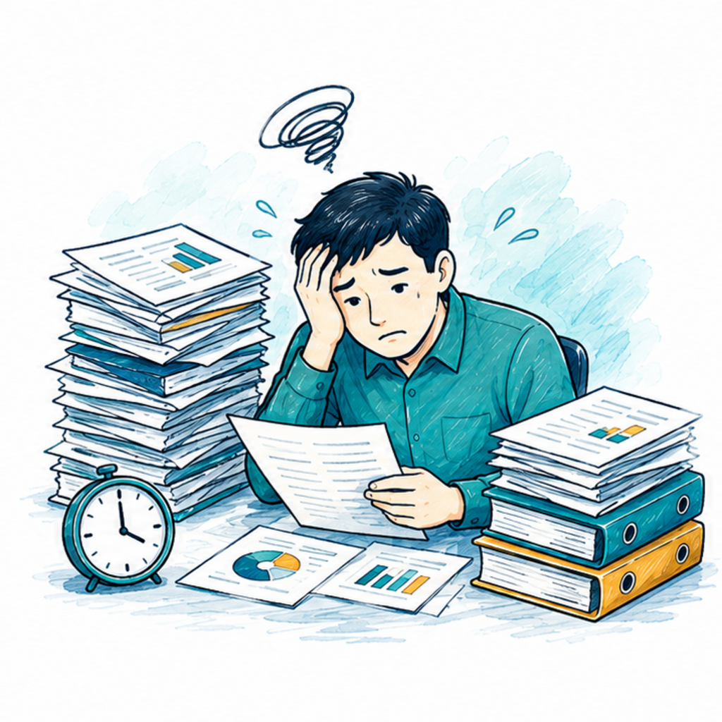 Nhân viên mất thời gian tổng hợp báo cáo thủ công
